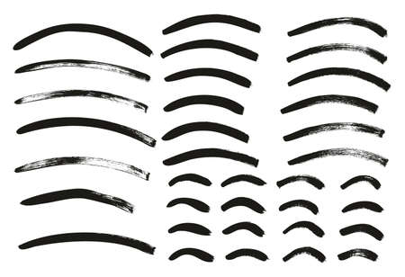 Calligraphy Paint Thin Brush Lines Curved High Detail Abstract Vector Backgroundのイラスト素材