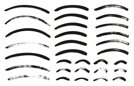 Calligraphy Paint Thin Brush Lines Curved High Detail Abstract Vector Backgroundのイラスト素材