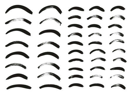 Calligraphy Paint Thin Brush Lines Curved High Detail Abstract Vector Backgroundのイラスト素材