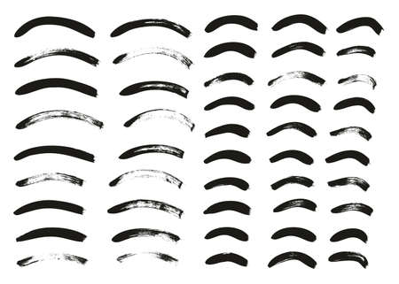 Calligraphy Paint Thin Brush Lines Curved High Detail Abstract Vector Backgroundのイラスト素材