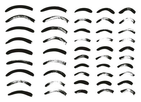 Calligraphy Paint Thin Brush Lines Curved High Detail Abstract Vector Backgroundのイラスト素材