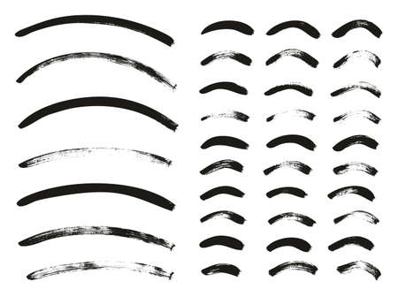 Calligraphy Paint Thin Brush Lines Curved High Detail Abstract Vector Backgroundのイラスト素材
