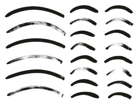 Calligraphy Paint Thin Brush Lines Curved High Detail Abstract Vector Backgroundのイラスト素材