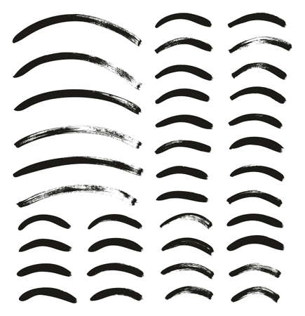 Calligraphy Paint Thin Brush Lines Curved High Detail Abstract Vector Backgroundのイラスト素材