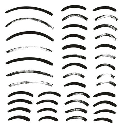 Calligraphy Paint Thin Brush Lines Curved High Detail Abstract Vector Backgroundのイラスト素材