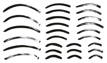 Calligraphy Paint Thin Brush Lines Curved High Detail Abstract Vector Backgroundのイラスト素材