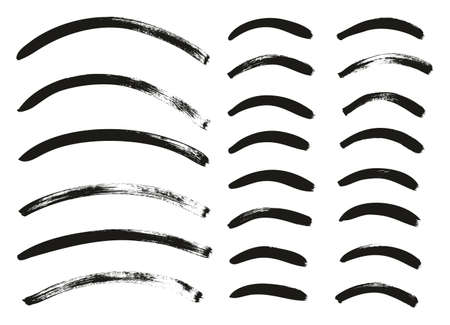 Calligraphy Paint Thin Brush Lines Curved High Detail Abstract Vector Backgroundのイラスト素材