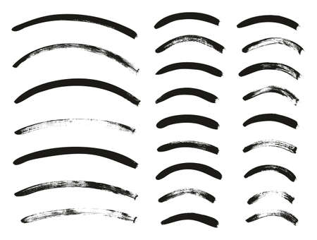 Calligraphy Paint Thin Brush Lines Curved High Detail Abstract Vector Backgroundのイラスト素材