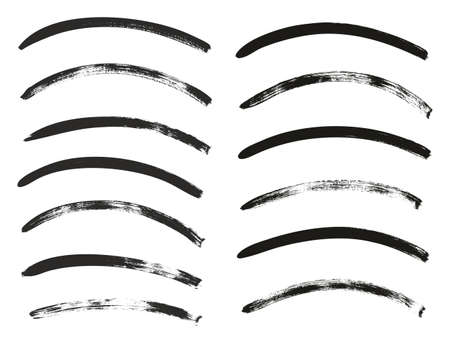 Calligraphy Paint Thin Brush Lines Curved High Detail Abstract Vector Backgroundのイラスト素材