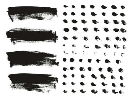 Calligraphy Paint Wide Brush Background Long & Straight Lines High Detail Abstract Vector Background Set 20のイラスト素材