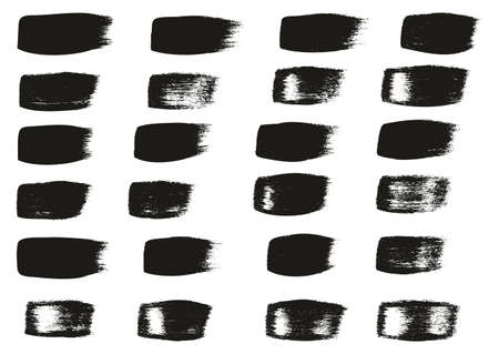 Calligraphy Paint Wide Brush Straight Lines High Detail Abstract Vector Background Set 66のイラスト素材