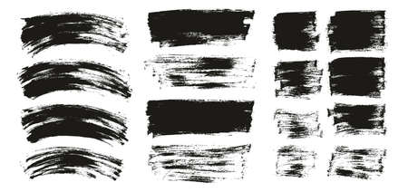 Flat Paint Brush Thin Curved & Long & Short Background High Detail Abstract Vector Background Setのイラスト素材