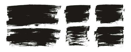 Flat Paint Brush Thin Long & Short Background Mix High Detail Abstract Vector Background Mix Setのイラスト素材