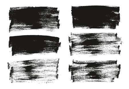 Flat Paint Brush Thin Long Background High Detail Abstract Vector Background Setのイラスト素材