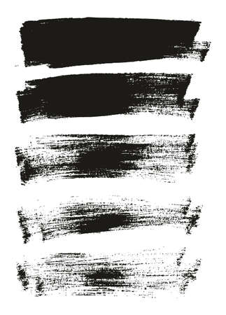 Flat Paint Brush Thin Long Background High Detail Abstract Vector Background Setのイラスト素材