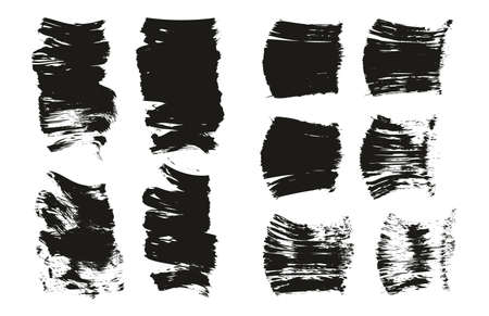 Flat Fan Brush Thick Short Background & Straight Lines Mix High Detail Abstract Vector Background Mix Setのイラスト素材