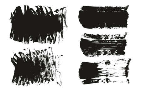 Flat Fan Brush Thick Short Background & Straight Lines Mix High Detail Abstract Vector Background Mix Setのイラスト素材