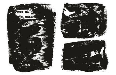 Ripped & Torn Paper Background Grunge Punk Style High Detail Abstract Vector Background Setのイラスト素材