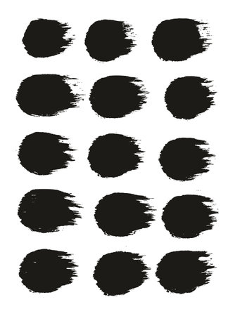 Round Brush Thick Straight Lines Artist Brush High Detail Abstract Vector Background Setのイラスト素材