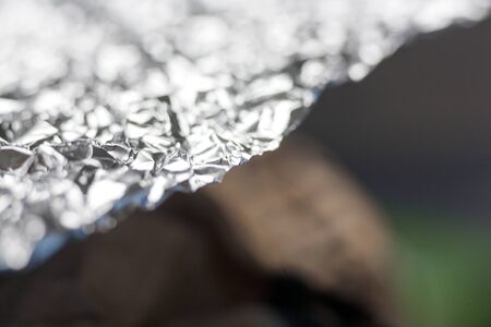 Aluminum foil macro abstract background fine art in high quality prints products fifty Megapixels printsの写真素材