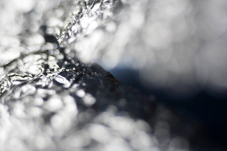 Aluminum foil macro abstract background fine art in high quality prints products fifty Megapixels printsの写真素材