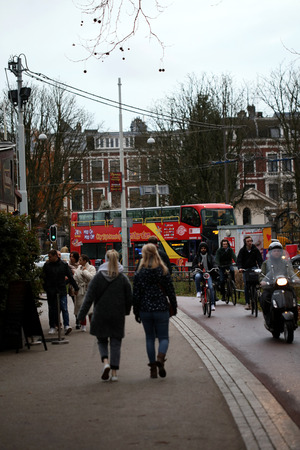 Amsterdam, Holland, Monday 2 December 2019 view of the center high qualityのeditorial素材