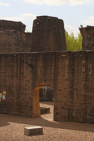 Abandoned industrial old factory area landschaftpark Duisburg nord high quality background print