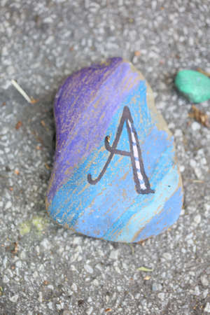 Dorsten, Germany, Monday 18 May 2020 small stones pained from kinds covid-19 season high quality modern printsのeditorial素材