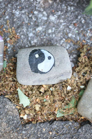 Dorsten, Germany, Monday 18 May 2020 small stones pained from kinds covid-19 season high quality...