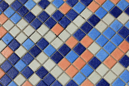 Cubes colorful mosaic ferry wall deck surface retro macro modern background high quality printsの写真素材