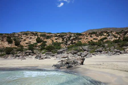 Kerdodasos beach crete private blue lagoon paradise red sand coast summer 2020 covid-19 holidays...