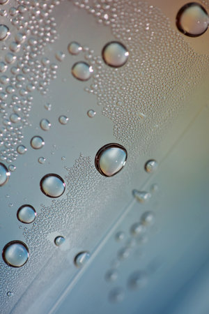Water droplets in plastic bottle macro background high quality print