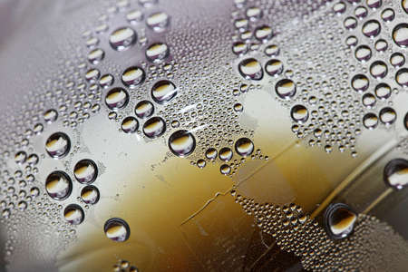 Water drops macro from a plastic bottle modern background high quality print fifty megapixelsの写真素材