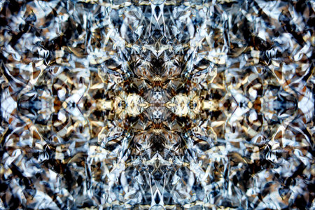 Aluminum foliage light effects design fire show party festive decorations abstract blurred background glowing texture shining pattern big size modern fliers making high quality printの写真素材