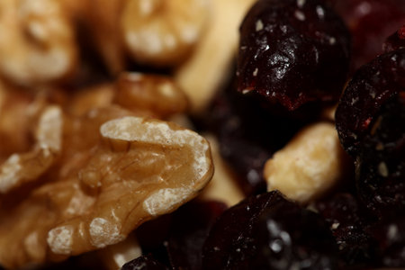 Mix of dry fruits nuts and berries stock photo close up background eating healthily super foods big size high quality instant printの写真素材