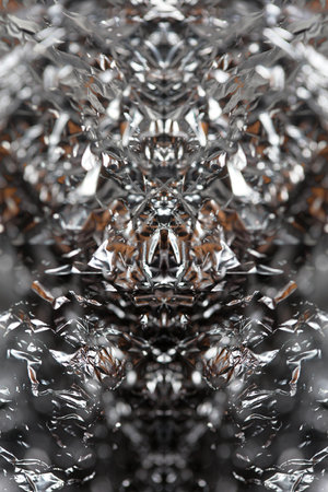 Aluminum foliage light effects design fire show party festive decorations abstract blurred background glowing texture shining pattern big size modern fliers making high quality printの写真素材