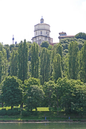 Turin, Italy, Monday 26 June 2016 view of the center exploring on foot walking non stop city views background big size travel stock photographyのeditorial素材
