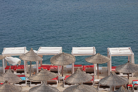 Ksamil beach, Albania, Thursday 31 August 2023 Exploring tropical beaches three islands on foot walking on blue lagoon private paradise amazing waters super Albanian places to be high quality holidays printsのeditorial素材