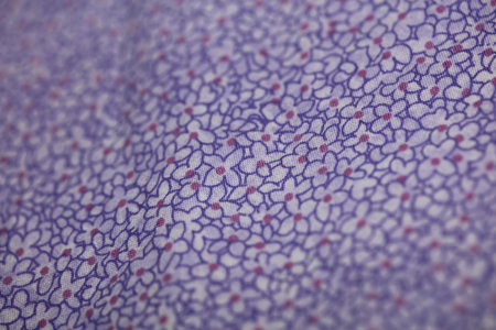 Violet purple textile design with colorful flowers close up background high quality big size instant printingsの写真素材