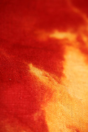 Amazing red and yellow beautiful crazy textile psychedelic design close up background high quality big size instant printsの写真素材