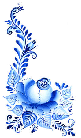 this picture was created with the help of my wife-artist painting on porcelainの写真素材