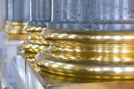 Columns inside  the Hermitage - front door.の写真素材