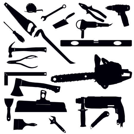 Working tools icon set isolated on white background. Vector illustrationのイラスト素材
