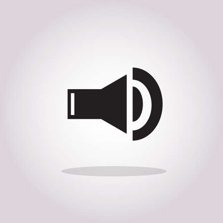 Audio speaker volume or music speaker volume on flat vector icon for apps and websites.EPS 10のイラスト素材