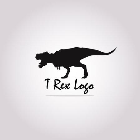 T rex design template. vector illustrationのイラスト素材