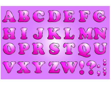 Alphabet letter set, vectorのイラスト素材