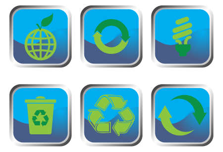 Recycle button, vectorのイラスト素材