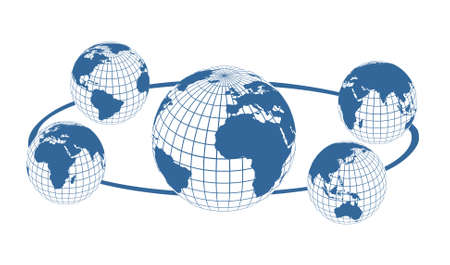 earth globe setのイラスト素材