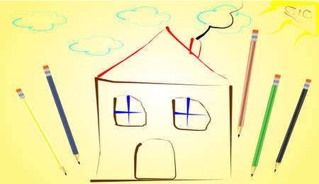 kid school seamless patternのイラスト素材