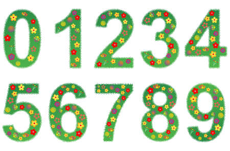 Summer number setのイラスト素材